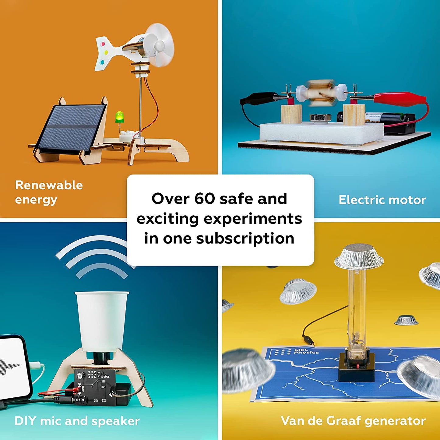12-kit subscription. Physics. Ages 8–14+